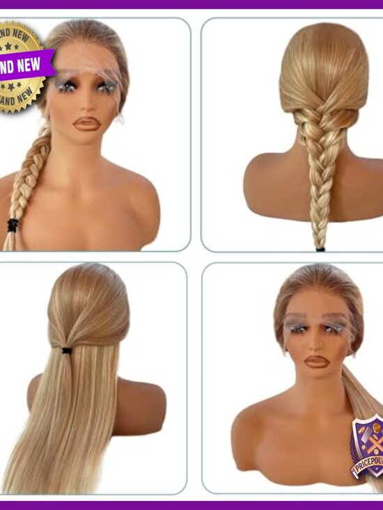28 Inch Human Hair Lace Front Wig Glueless Adjustable Daily Wear main image 4